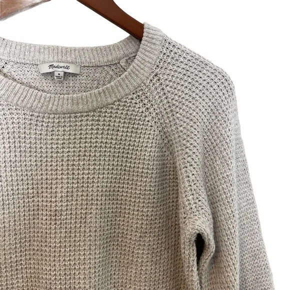 MADEWELL Waffle-Stitch Raglan Sleeve Supersoft Yarn Sweater - Picture 5 of 9